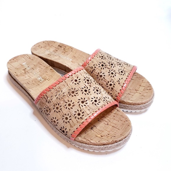 Jack Rogers | Shoes | New Jack Rogers Ro Perforated Lase Cut Cork Slides |  Poshmark